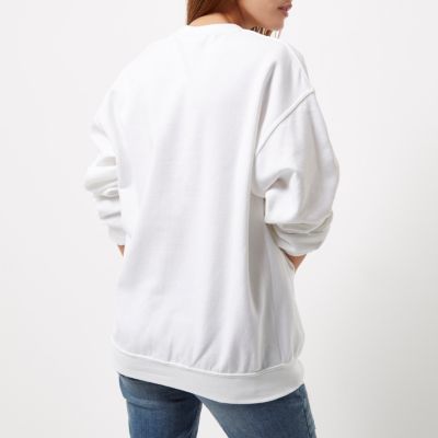 White eagle print sweatshirt